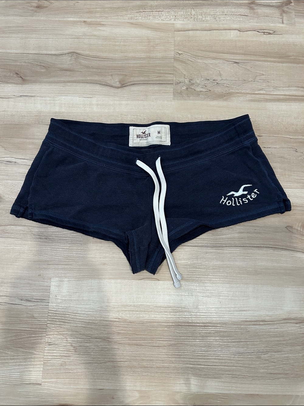 Hollister Navy Women's Short Drawstring Lounge Shorts